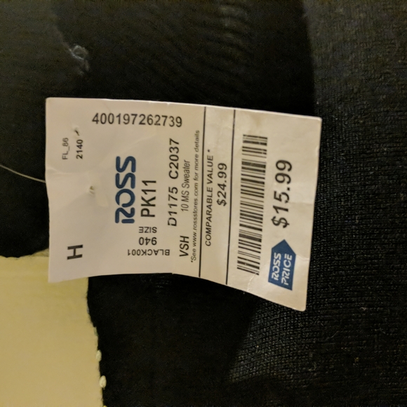 Black, sequined turtle neck shirt, size small - Picture 3 of 3